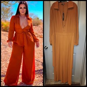Fashion Nova Bold Orange Jumpsuit